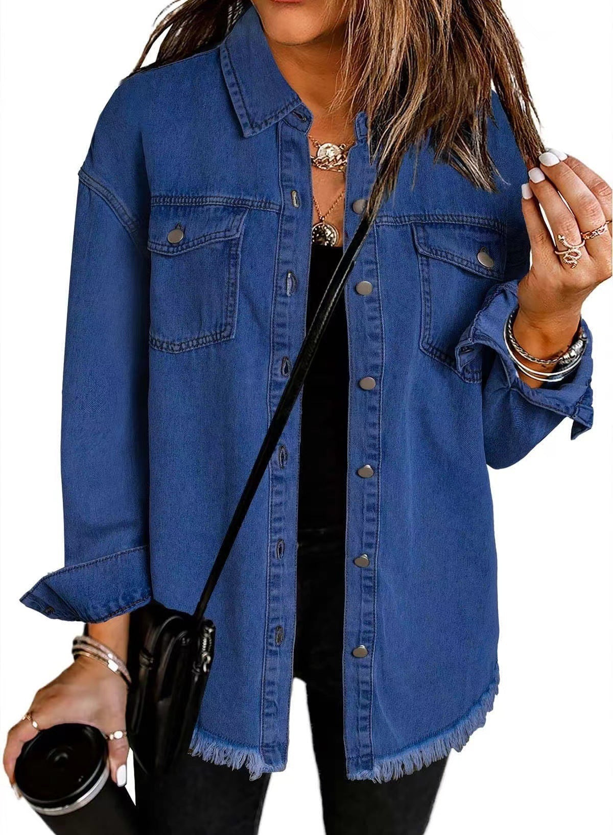 Washed Denim Shirt Jacket Women's European And American